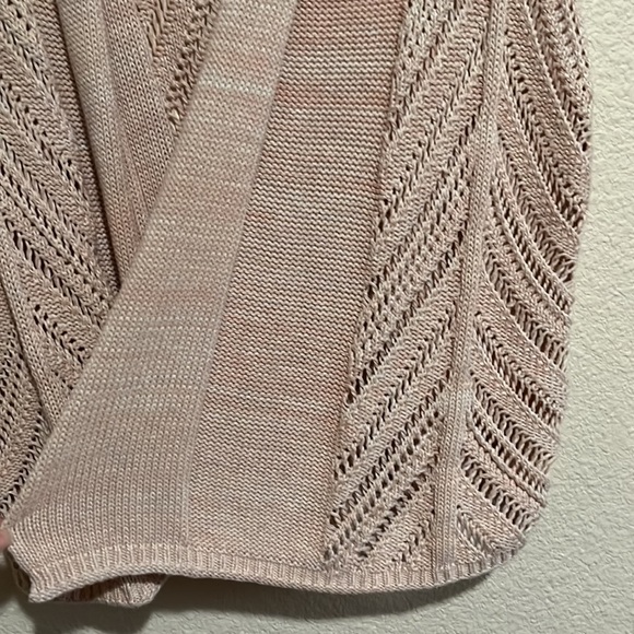 American Rag Short Sleeve Cardigan - Light Pink - Size S/M - 100% Cotton - Picture 7 of 8